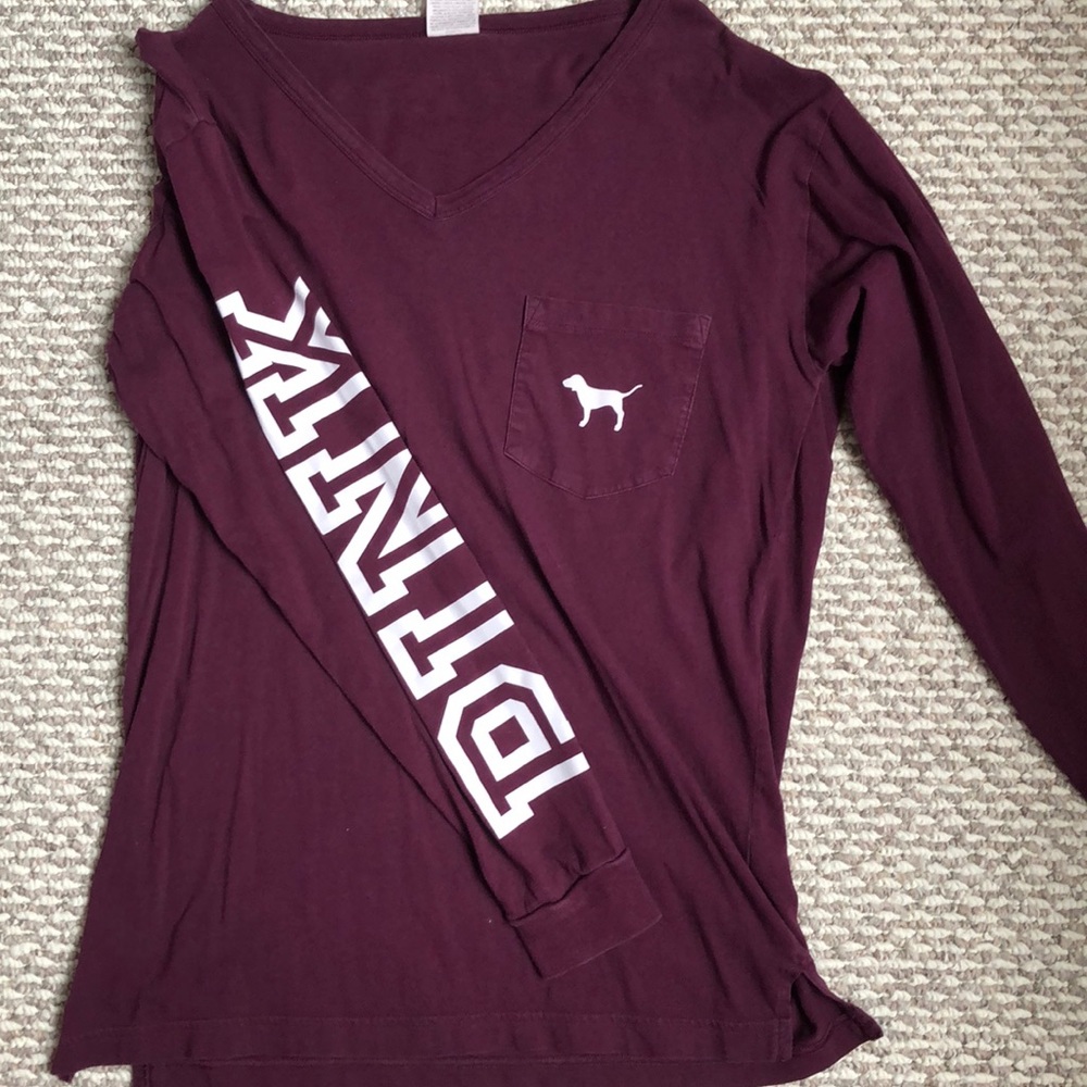 Victoria’s Secret PINK Maroon V-Neck